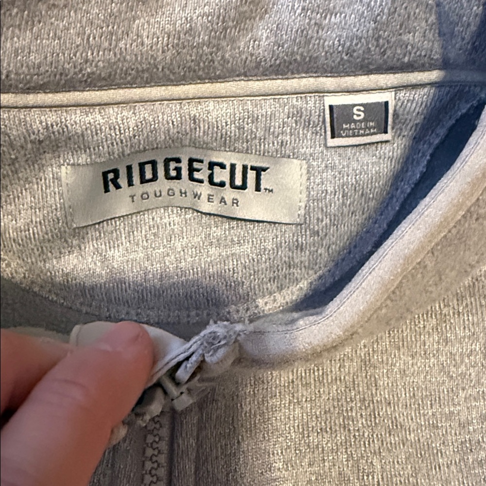 Ridgecut Toughwear Gray Sleeveless Fleece Zip-Up Vest Size Small - Picture 3 of 4
